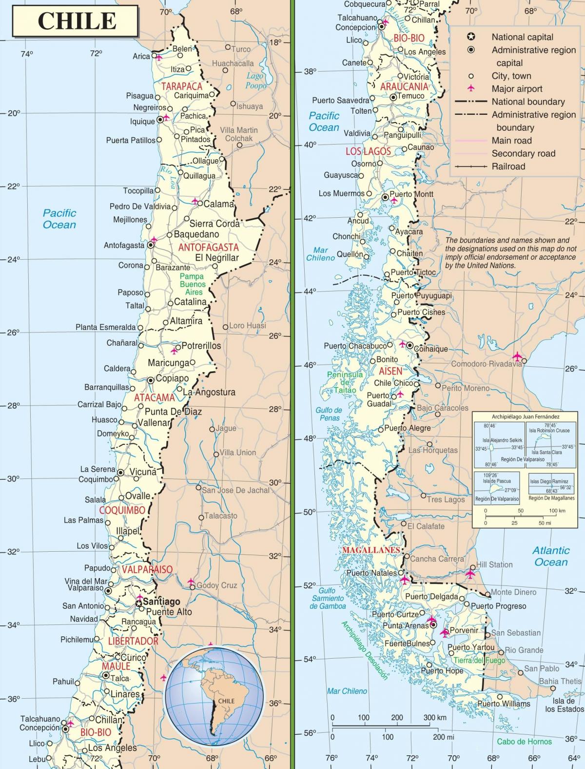 الخريطة دي تشيلي